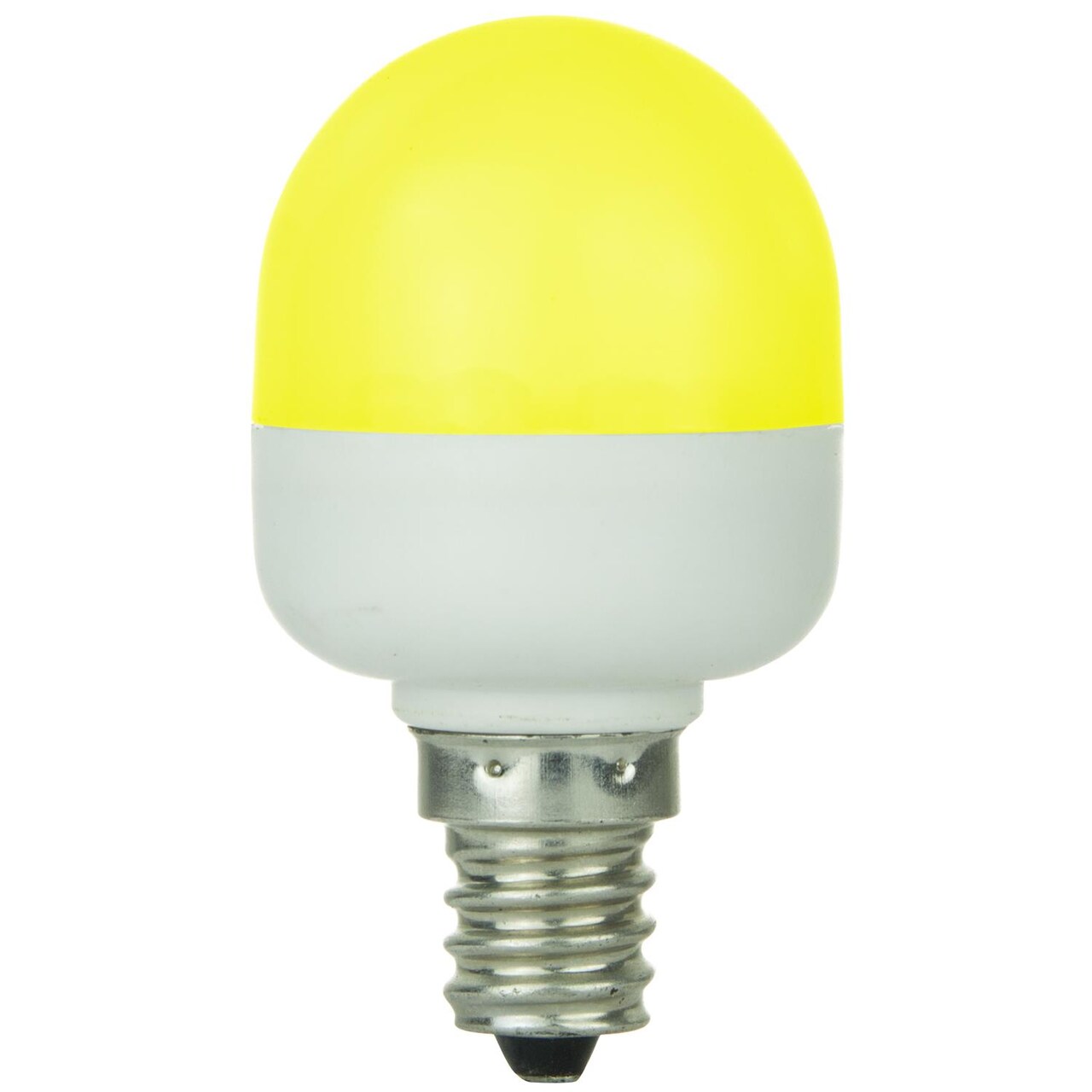 SUNLITE Yellow LED T10 Tubular Indicator Candelabra Base Light Bulb